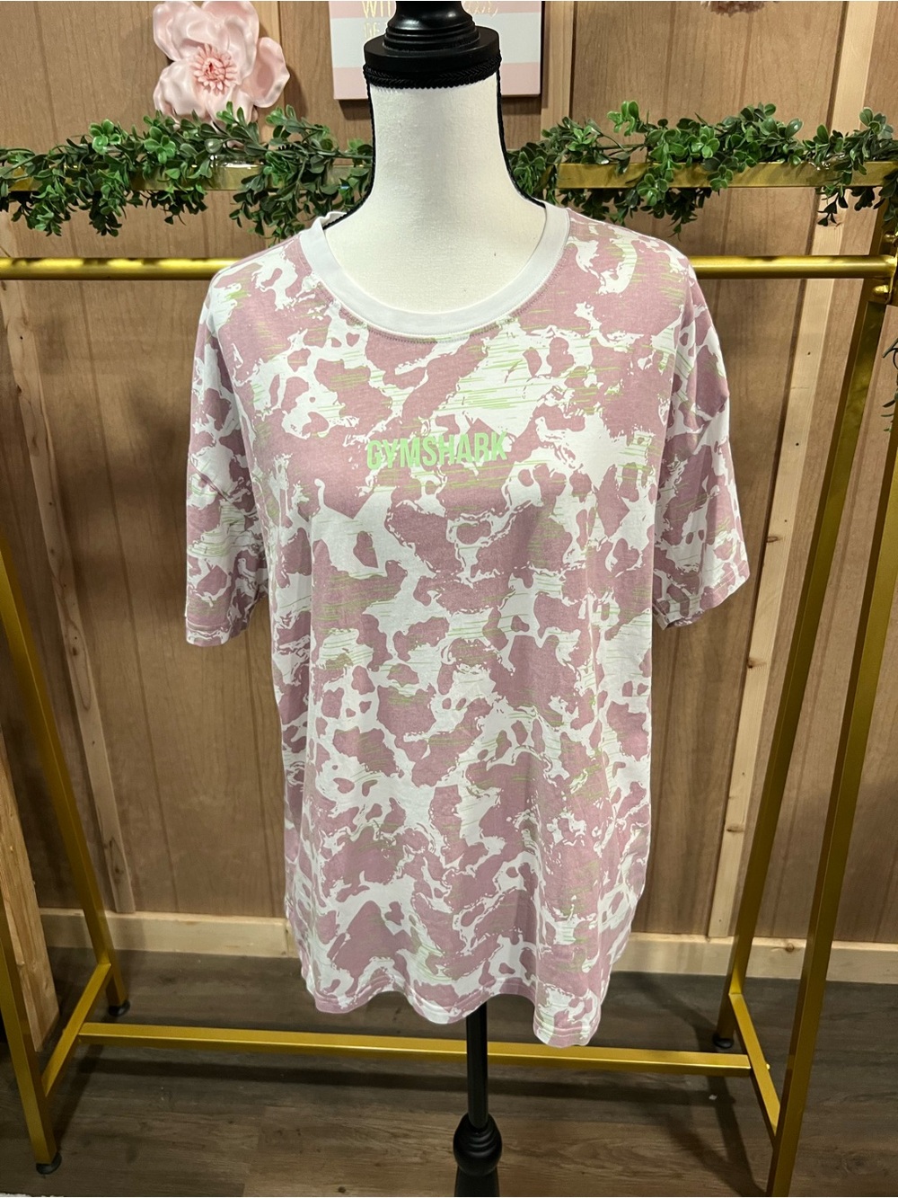Gymshark Pink & White Abstract Print